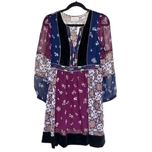 Maeve For Anthropologie Quartier Latin Patchwork Dress Women’s Size Medium